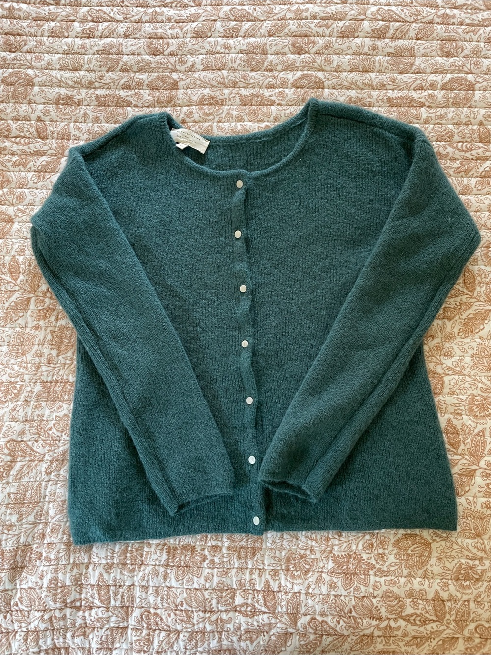 Sezane Button-Front Crewneck Cardigan